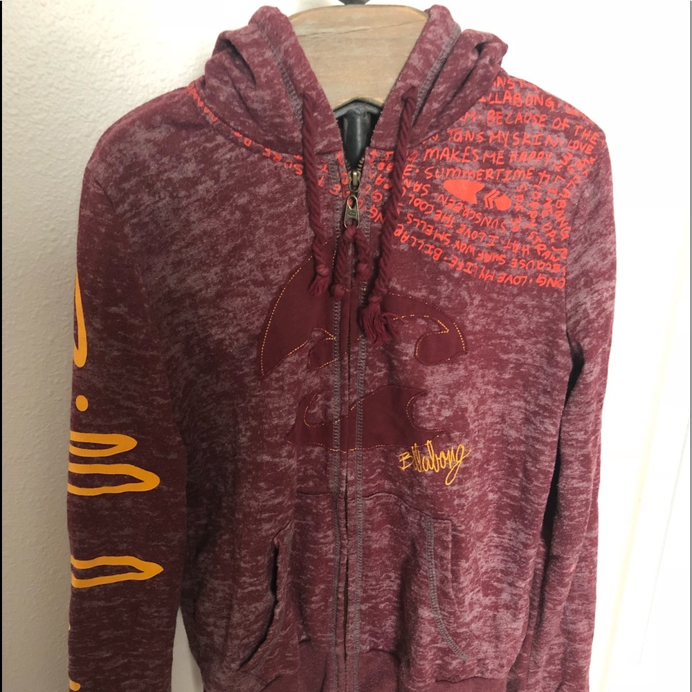 Billabong zip up hoodie